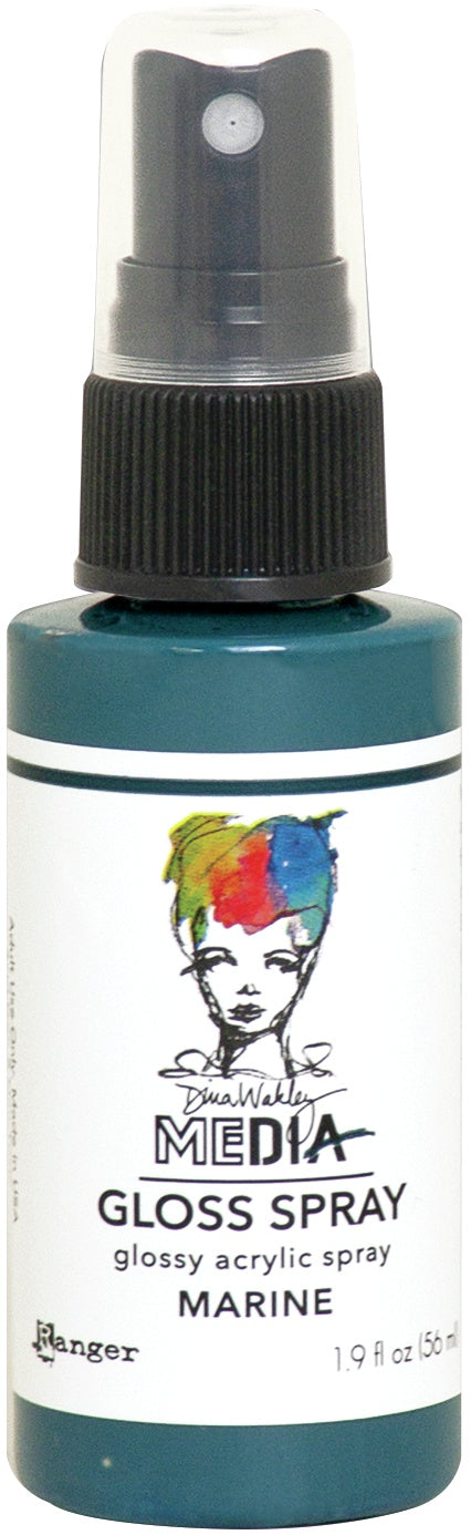 Dina Wakley Media Gloss Sprays 2oz-White