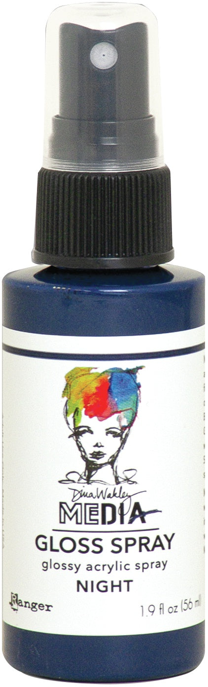Dina Wakley Media Gloss Sprays 2oz-White