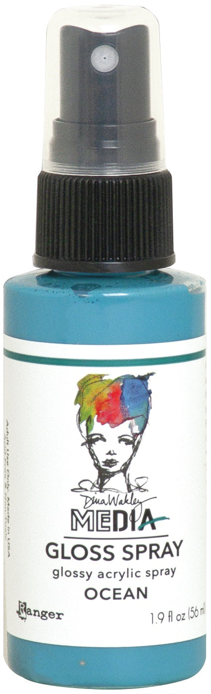 Dina Wakley Media Gloss Sprays 2oz-White