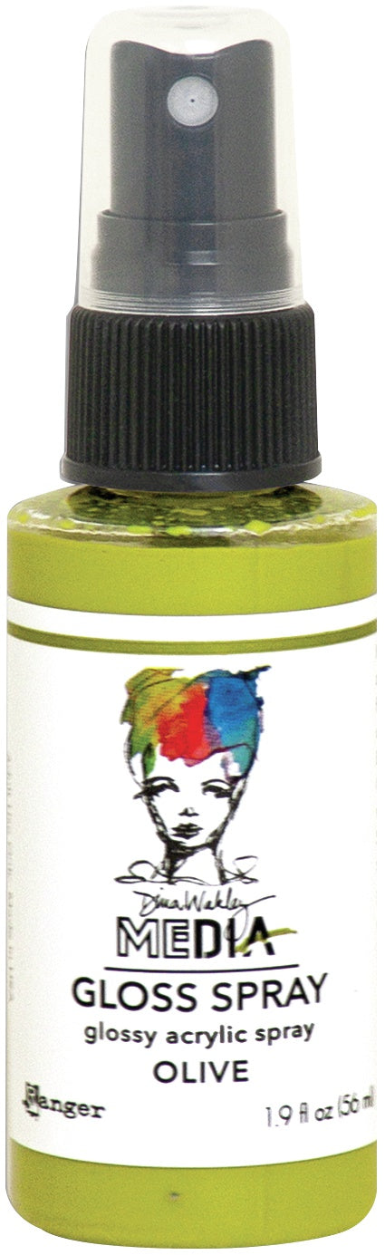 Dina Wakley Media Gloss Sprays 2oz-White