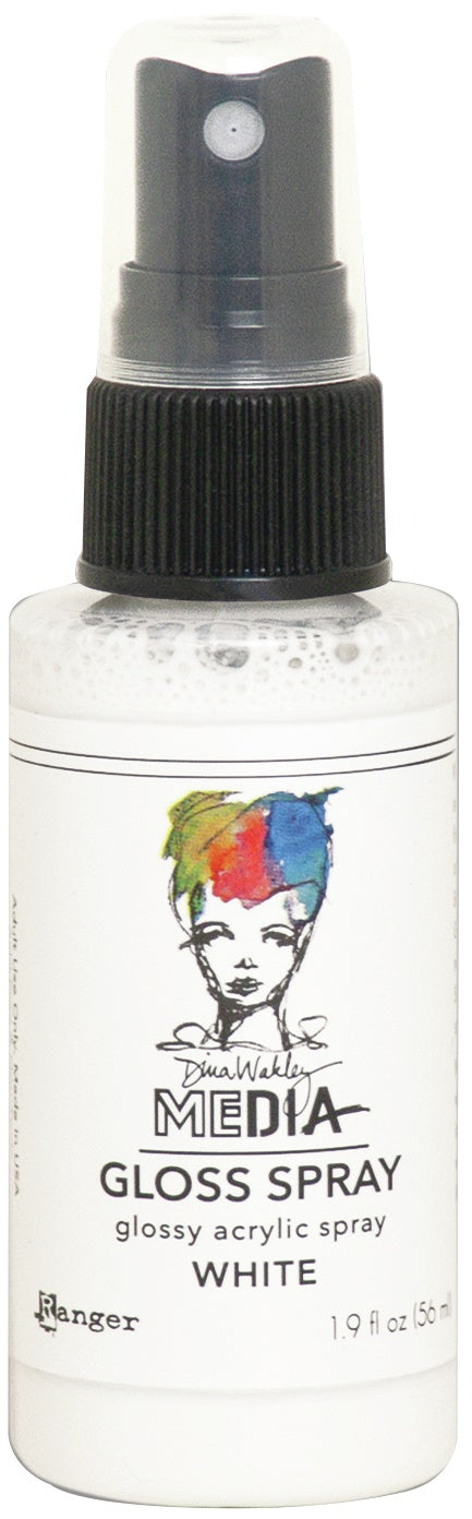 Dina Wakley Media Gloss Sprays 2oz-White