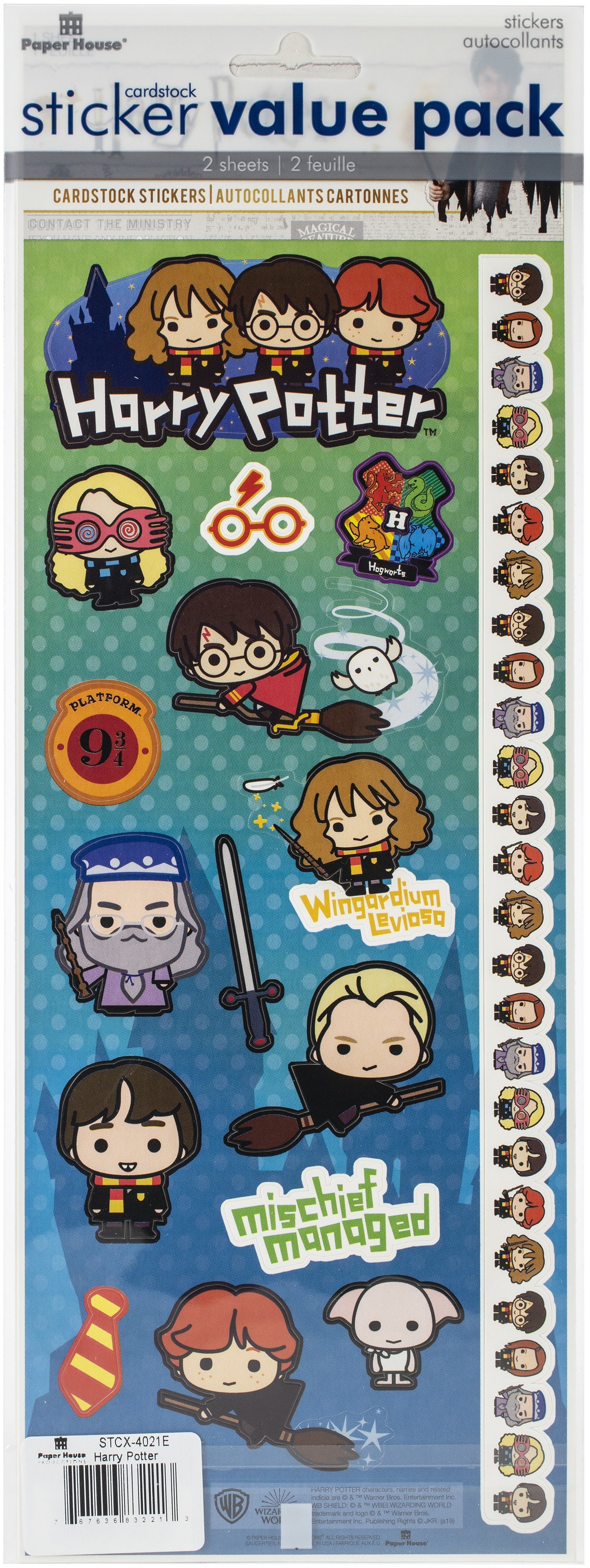 Cardstock Sticker 2/Pkg-Harry Potter