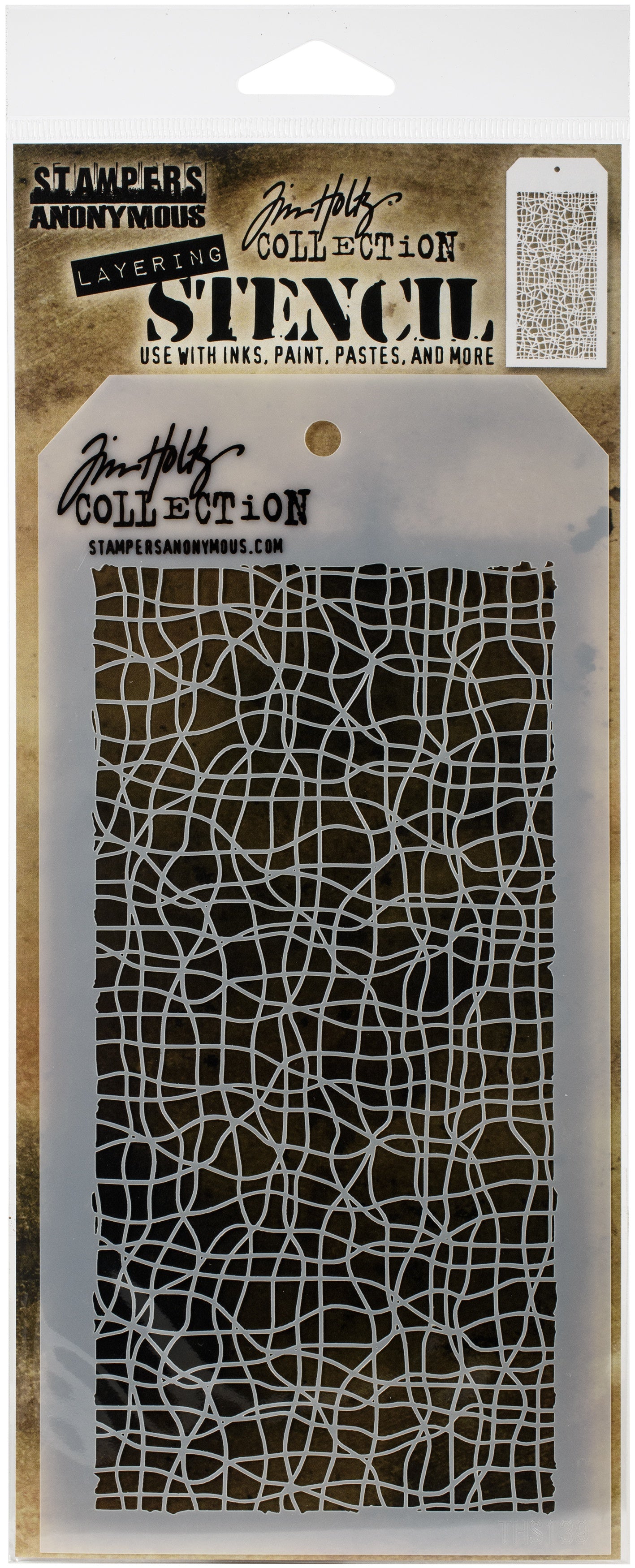 Tim Holtz Layered Stencil 4.125"X8.5"-Splatters