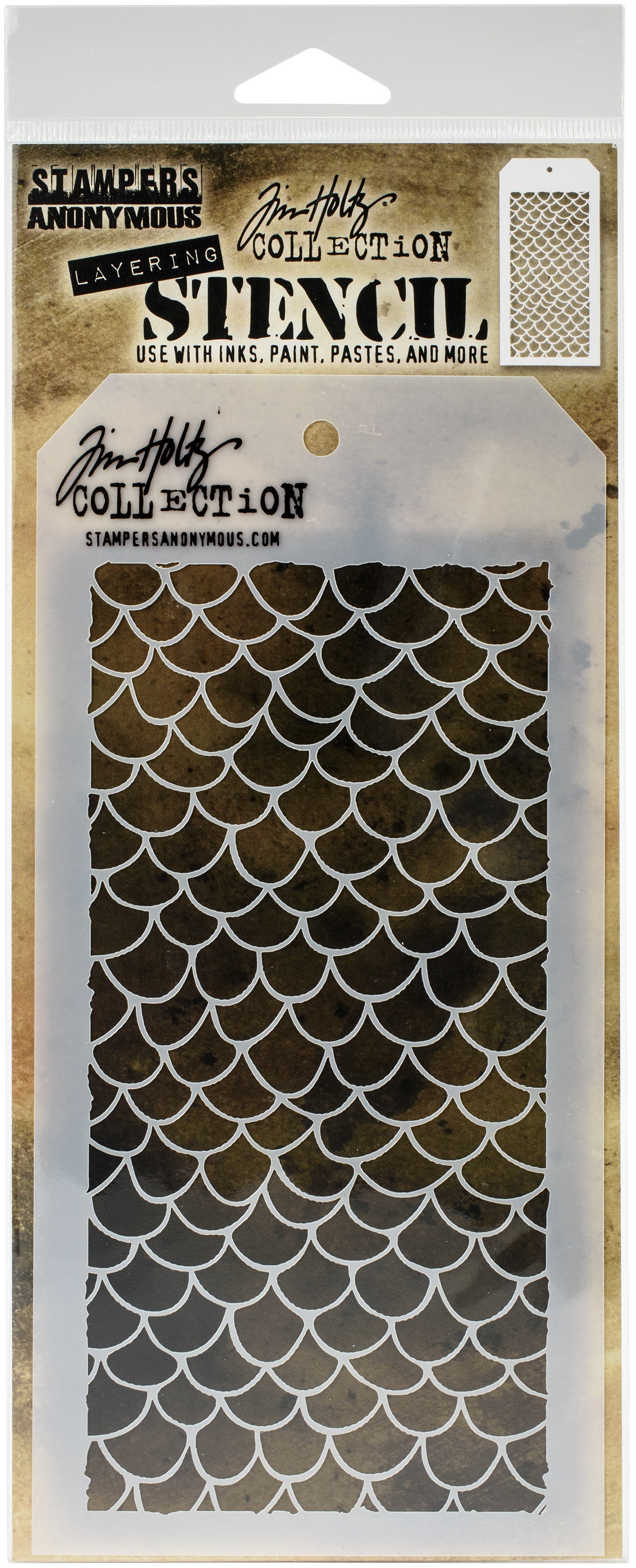 Tim Holtz Layered Stencil 4.125"X8.5"-Splatters