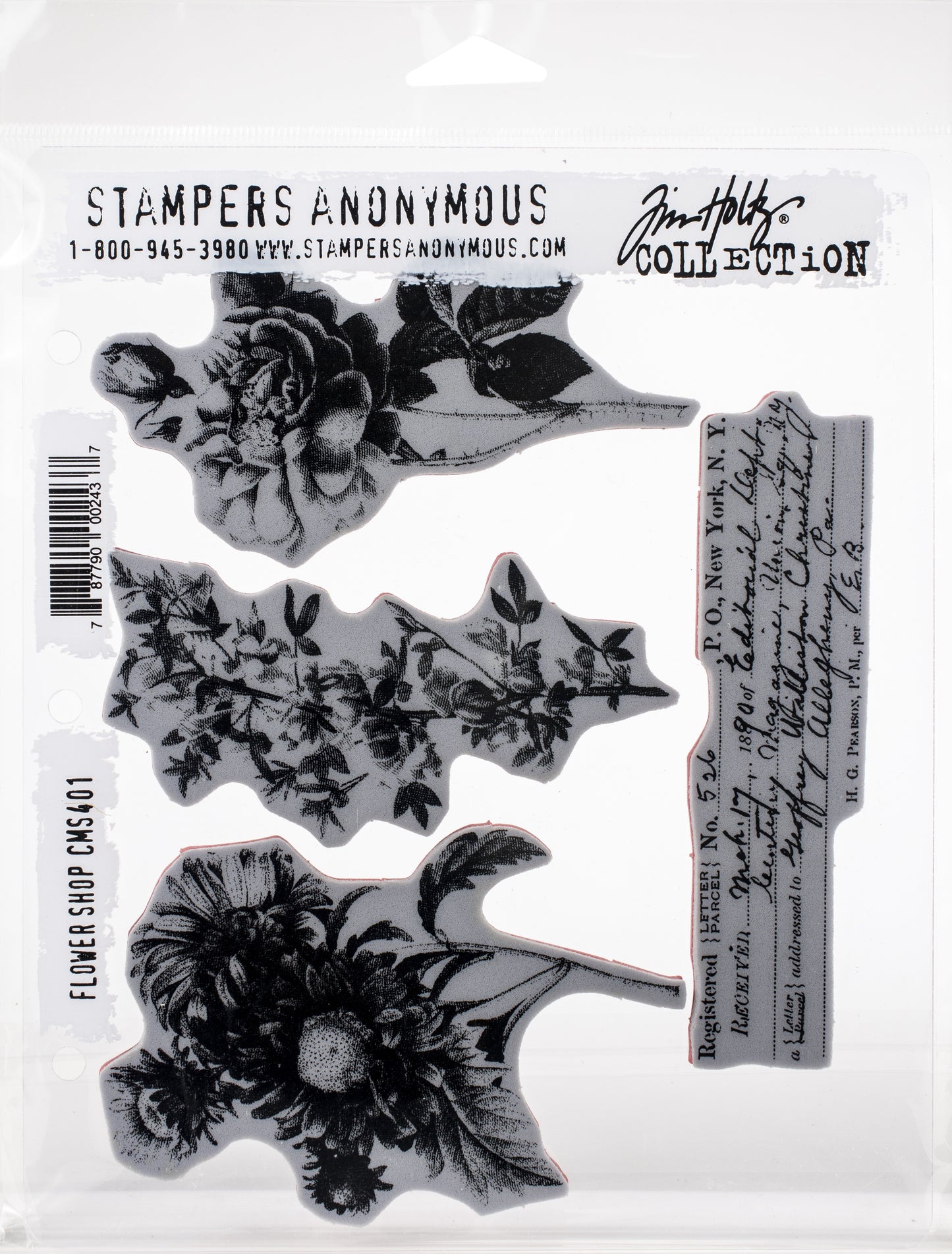 Tim Holtz Cling Stamps 7"X8.5"-