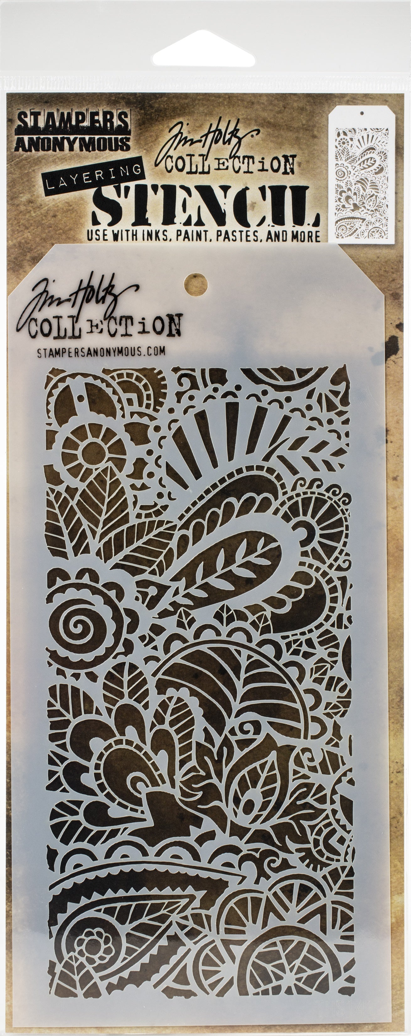 Tim Holtz Layered Stencil 4.125"X8.5"-Splatters