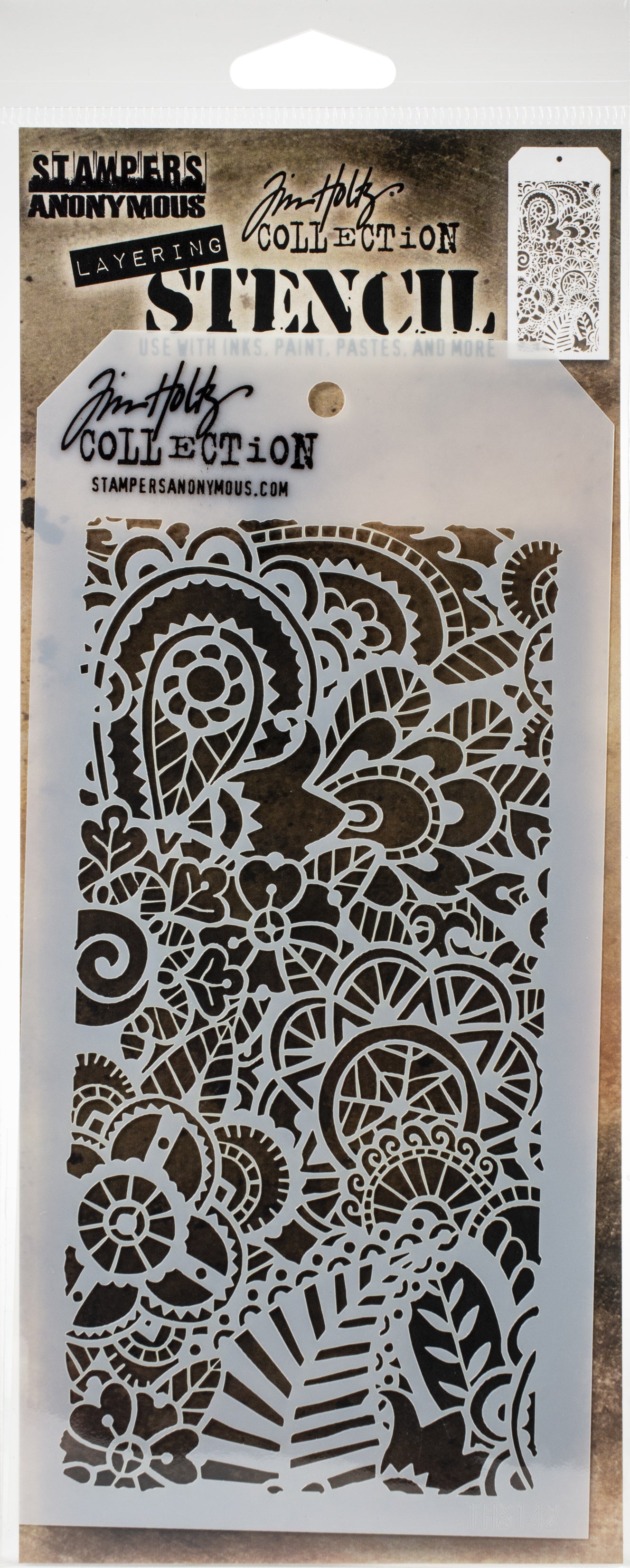 Tim Holtz Layered Stencil 4.125"X8.5"-Splatters