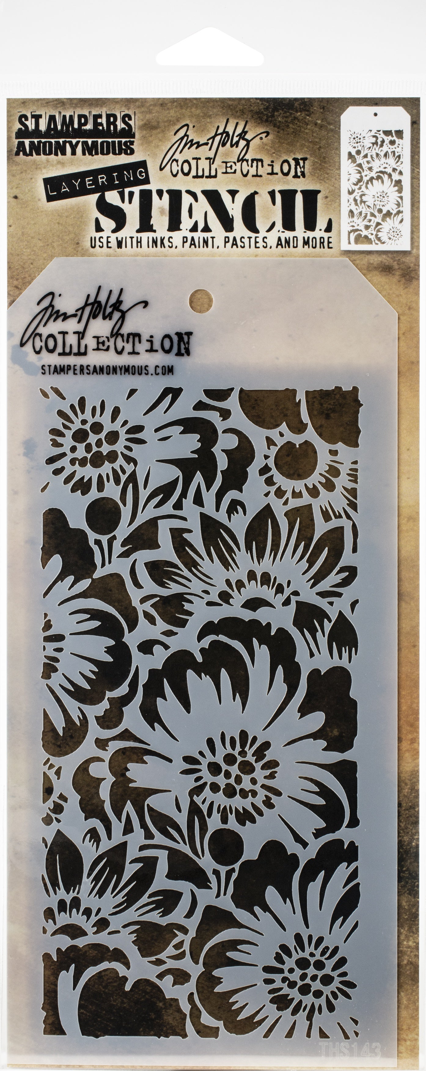 Tim Holtz Layered Stencil 4.125"X8.5"-Splatters