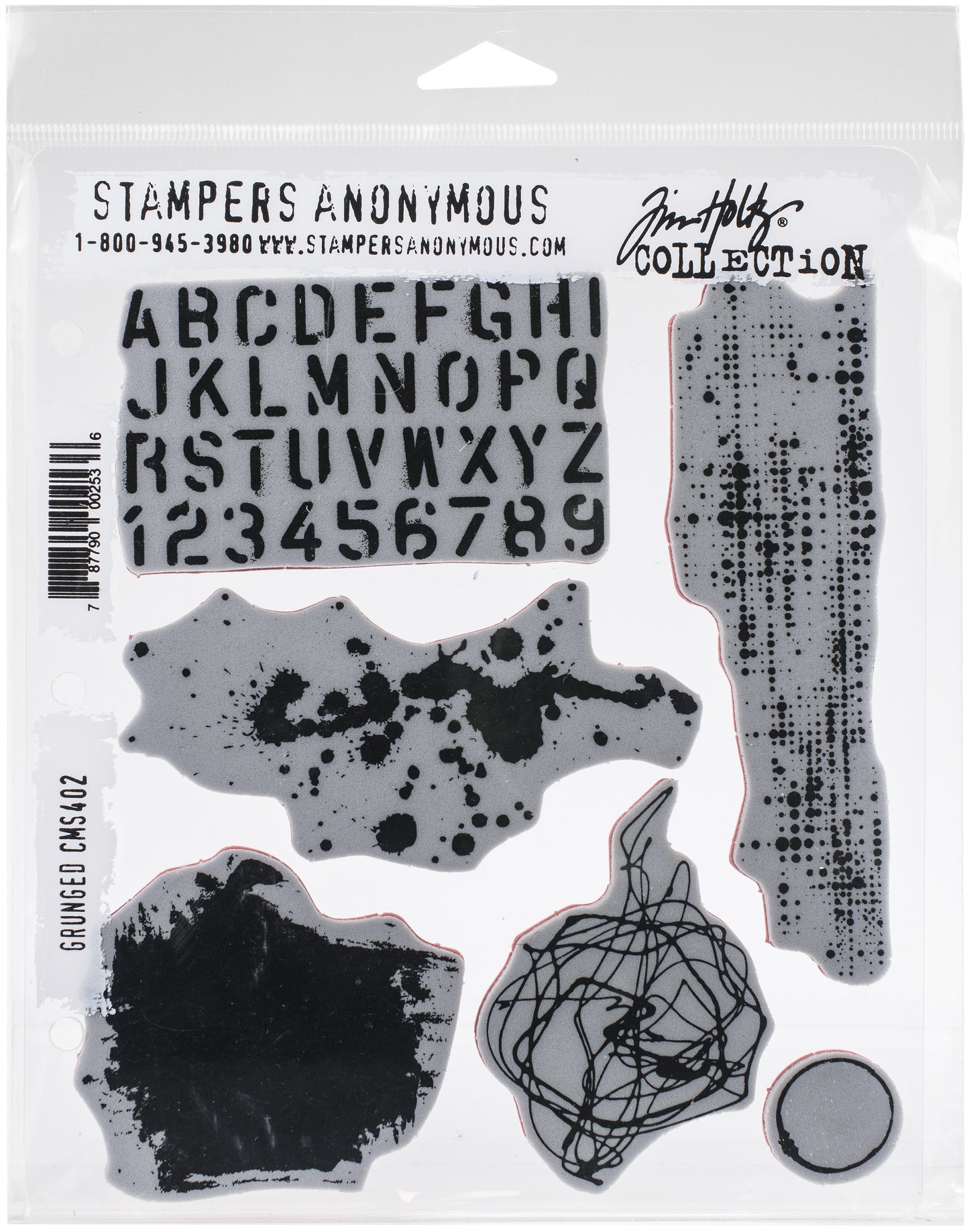 Tim Holtz Cling Stamps 7"X8.5"-