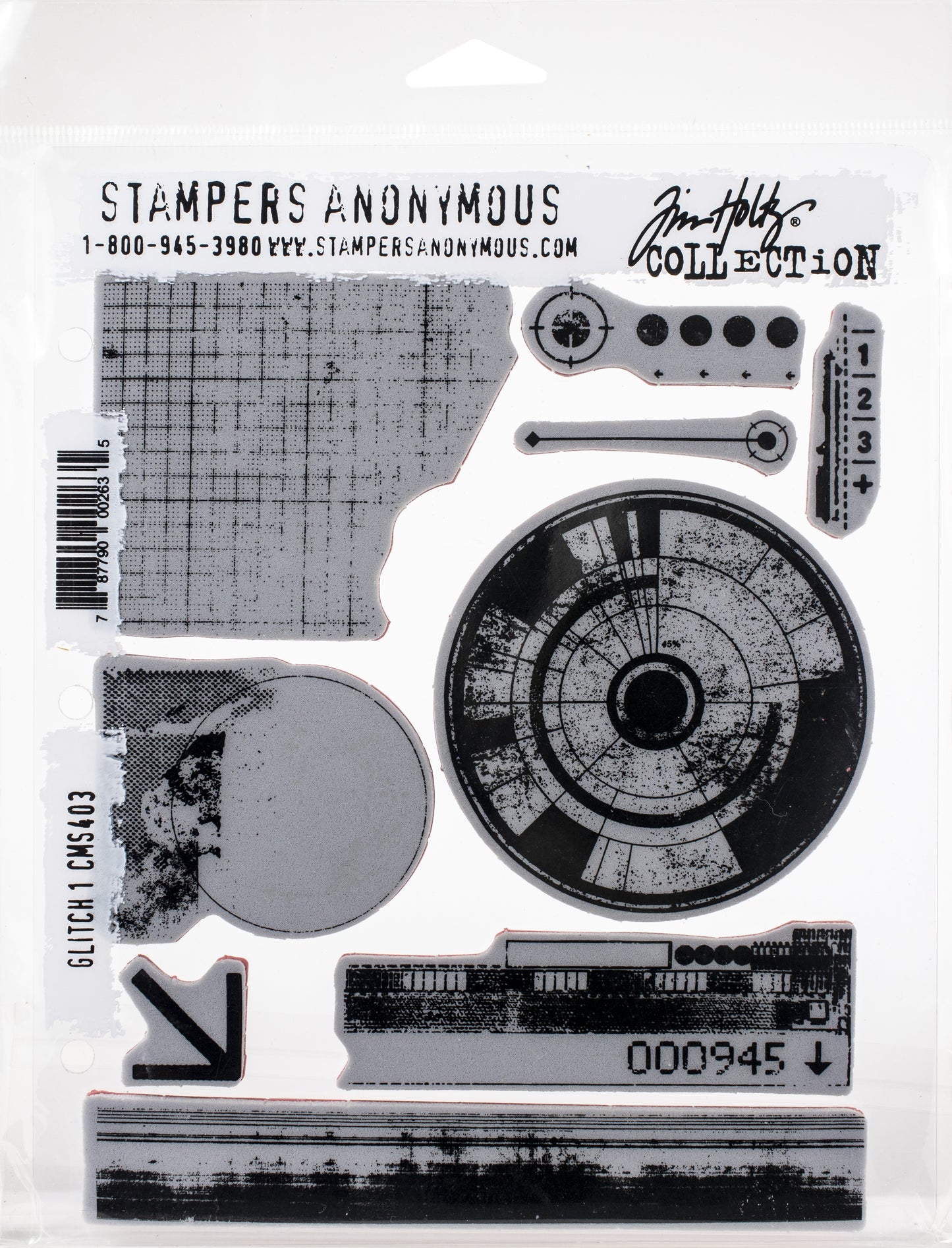 Tim Holtz Cling Stamps 7"X8.5"-