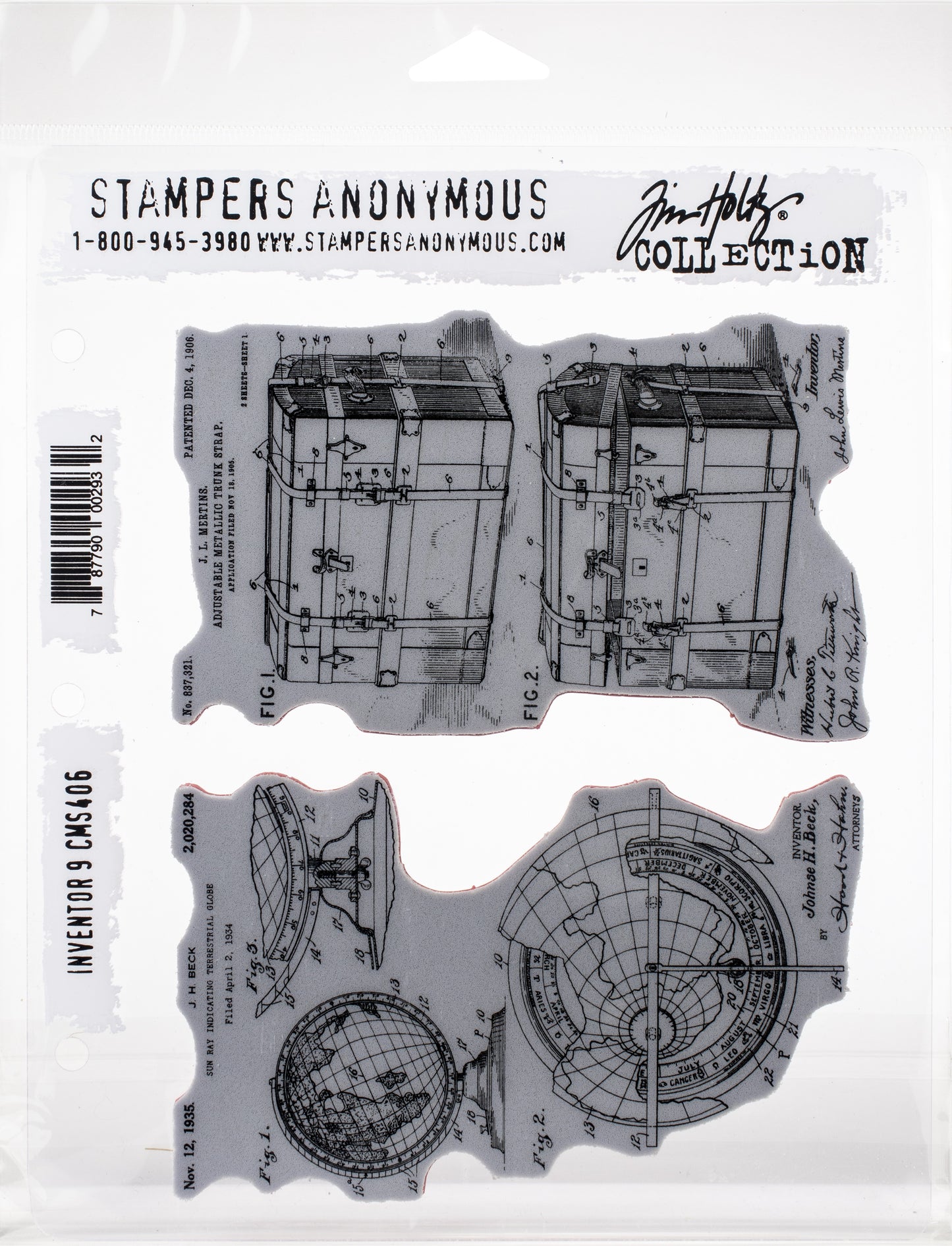 Tim Holtz Cling Stamps 7"X8.5"-