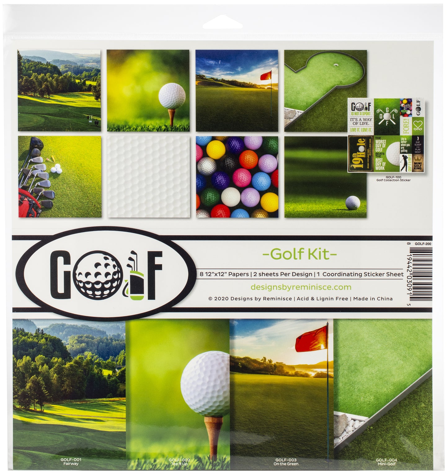 Reminisce Collection Kit 12"X12"-Golf