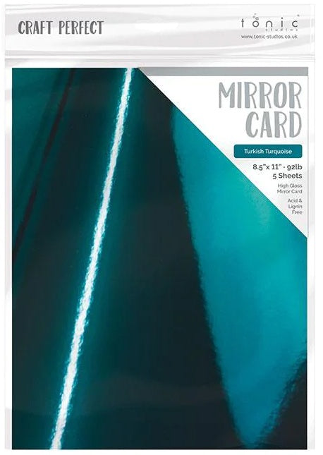 Craft Perfect High Gloss Mirror Cardstock 8.5"X11" 5/Pkg-Ruby Red