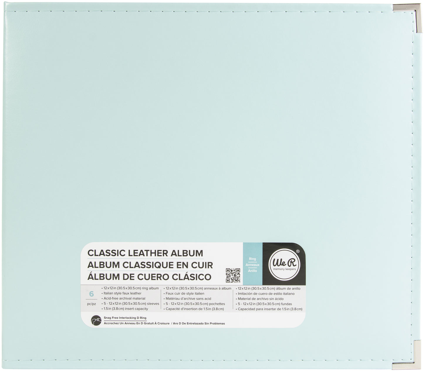 We R Classic Leather D-Ring Album 12"X12"-Select Color