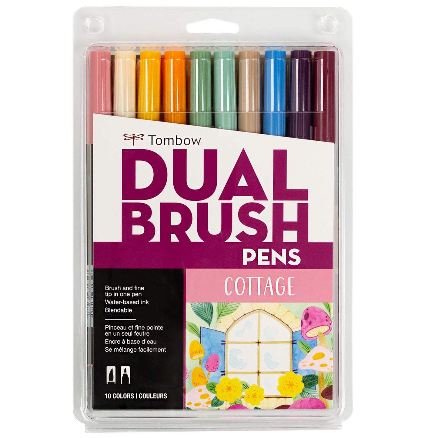 Tombow Dual Brush Pens 10/Pkg-Muted