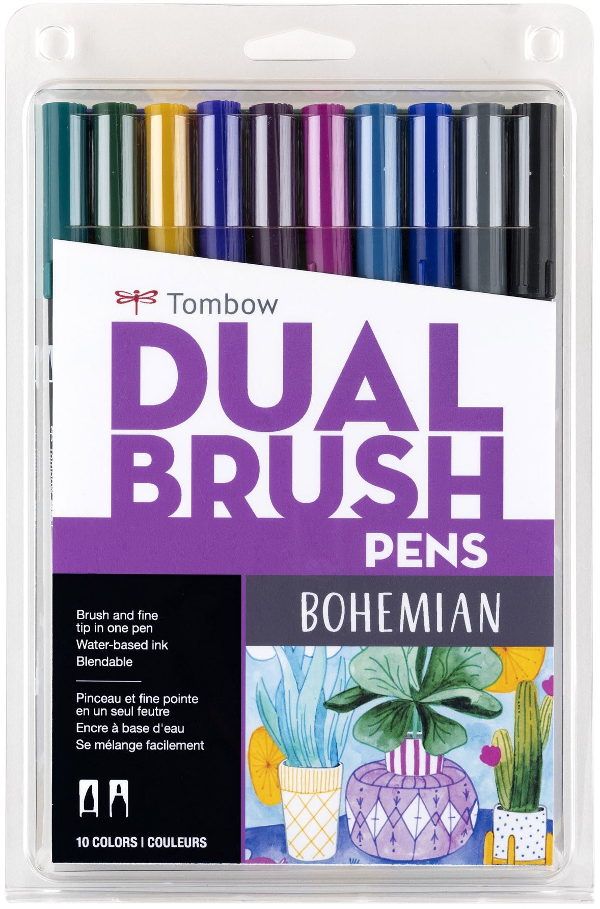 Tombow Dual Brush Pens 10/Pkg-Muted