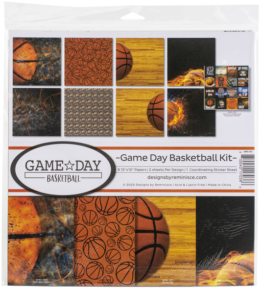 Reminisce Collection Kit 12"X12"-Game Day Basketball