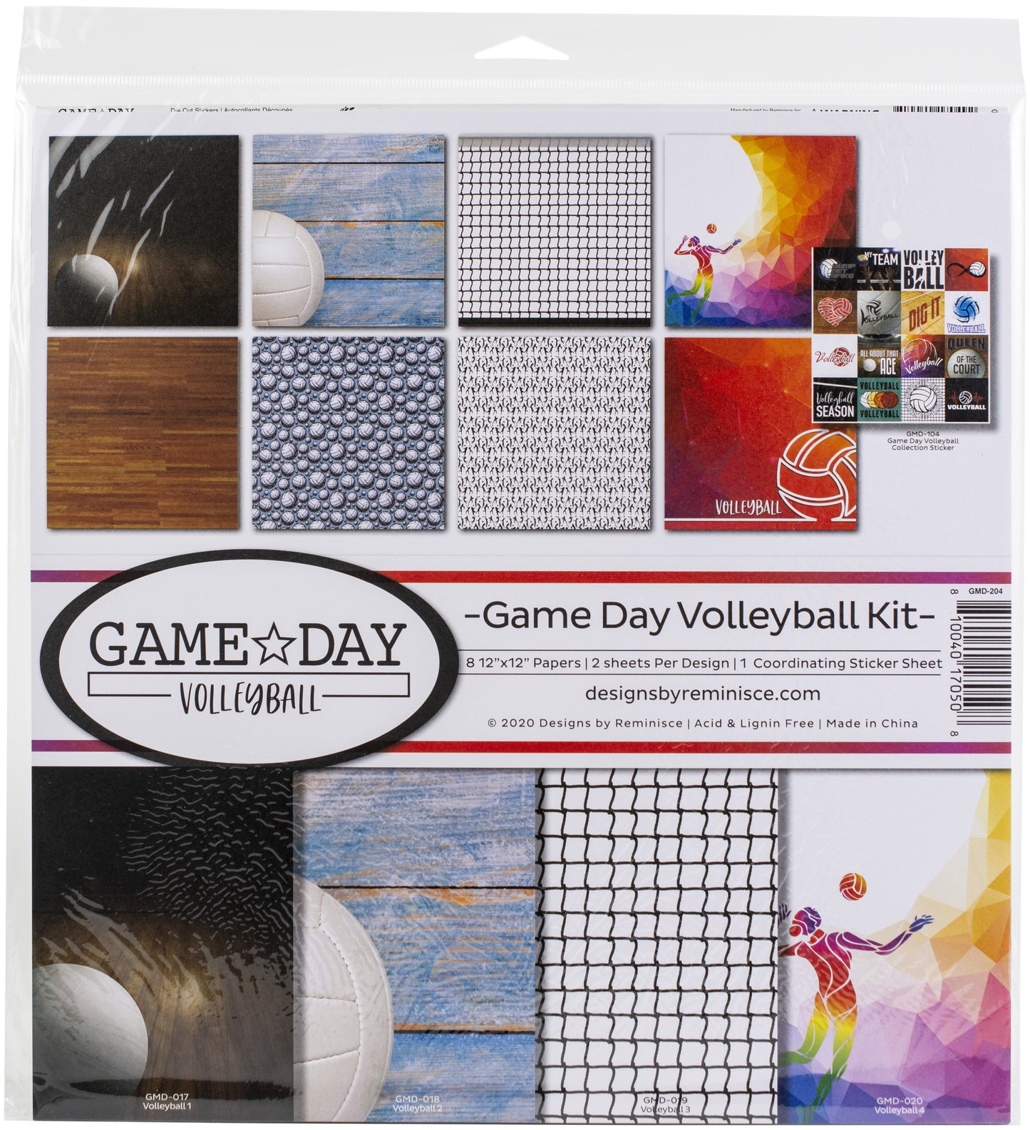 Reminisce Collection Kit 12"X12"-Game Day Volleyball