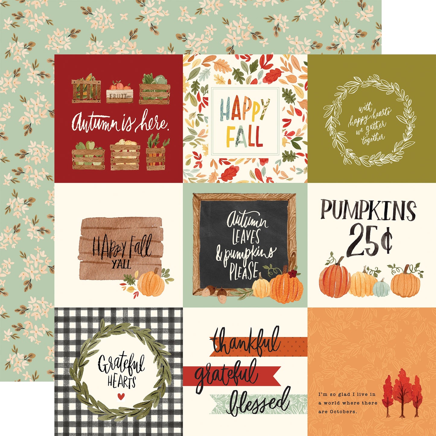 Hello Autumn Double-Sided Cardstock 12"X12"-