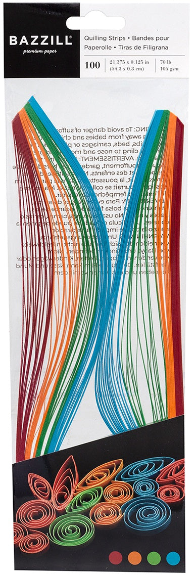 Bazzill Quilling Strip Paper Pack 100/Pkg-Select Style