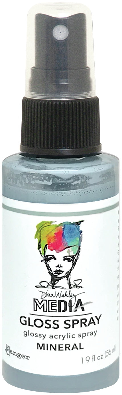 Dina Wakley Media Gloss Sprays 2oz-White