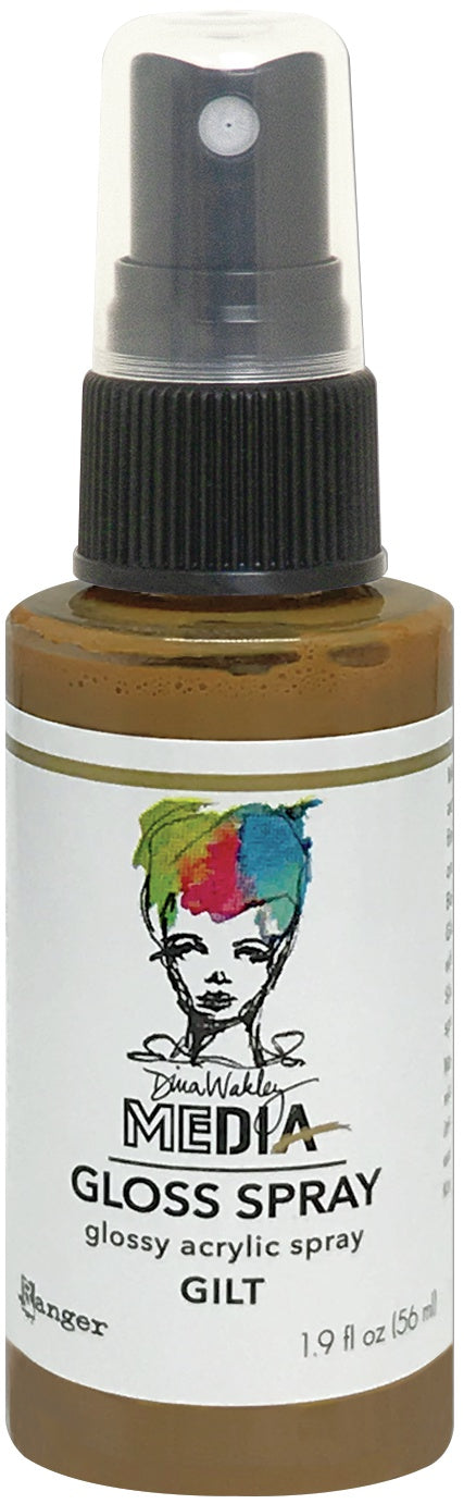 Dina Wakley Media Gloss Sprays 2oz-White