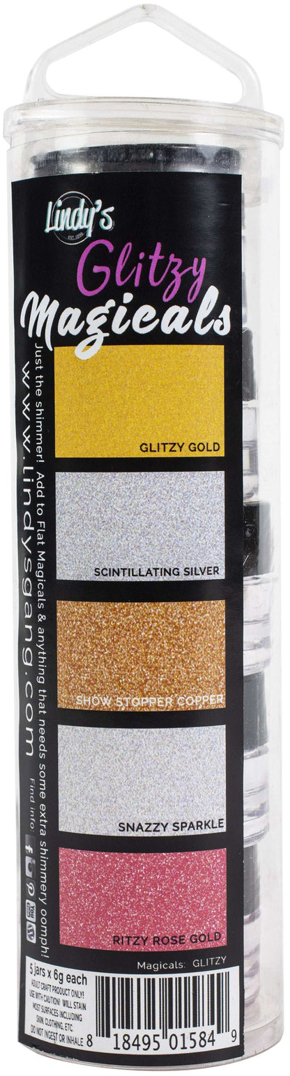 Lindy's Stamp Gang Flat Glitzy Magicals .25oz 5/Pkg-Glitzy Magicals