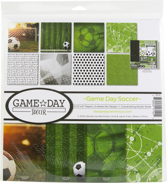 Reminisce Collection Kit 12"X12"-Game Day Soccer