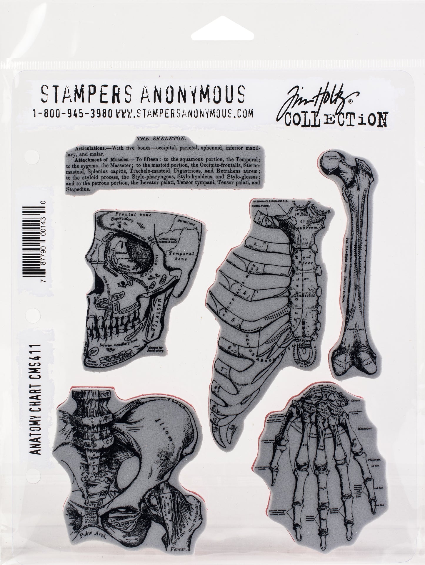 Tim Holtz Cling Stamps 7"X8.5"-