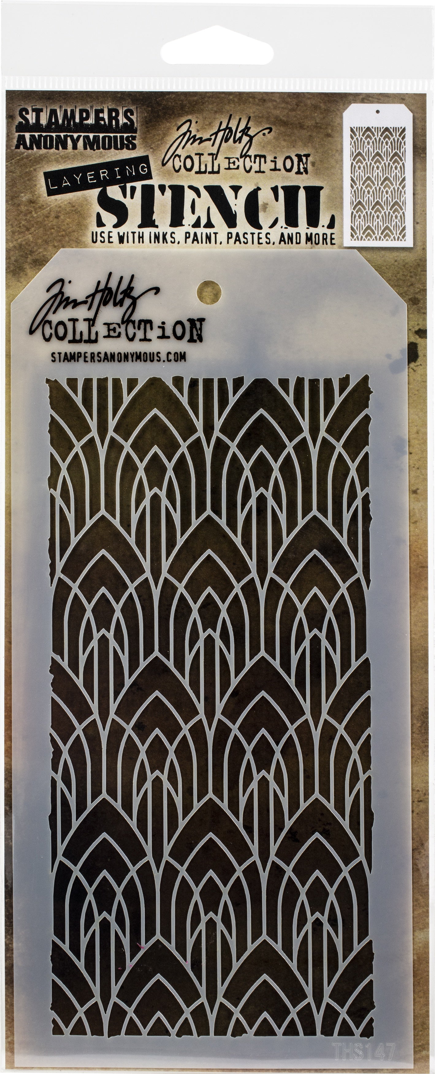 Tim Holtz Layered Stencil 4.125"X8.5"-Splatters