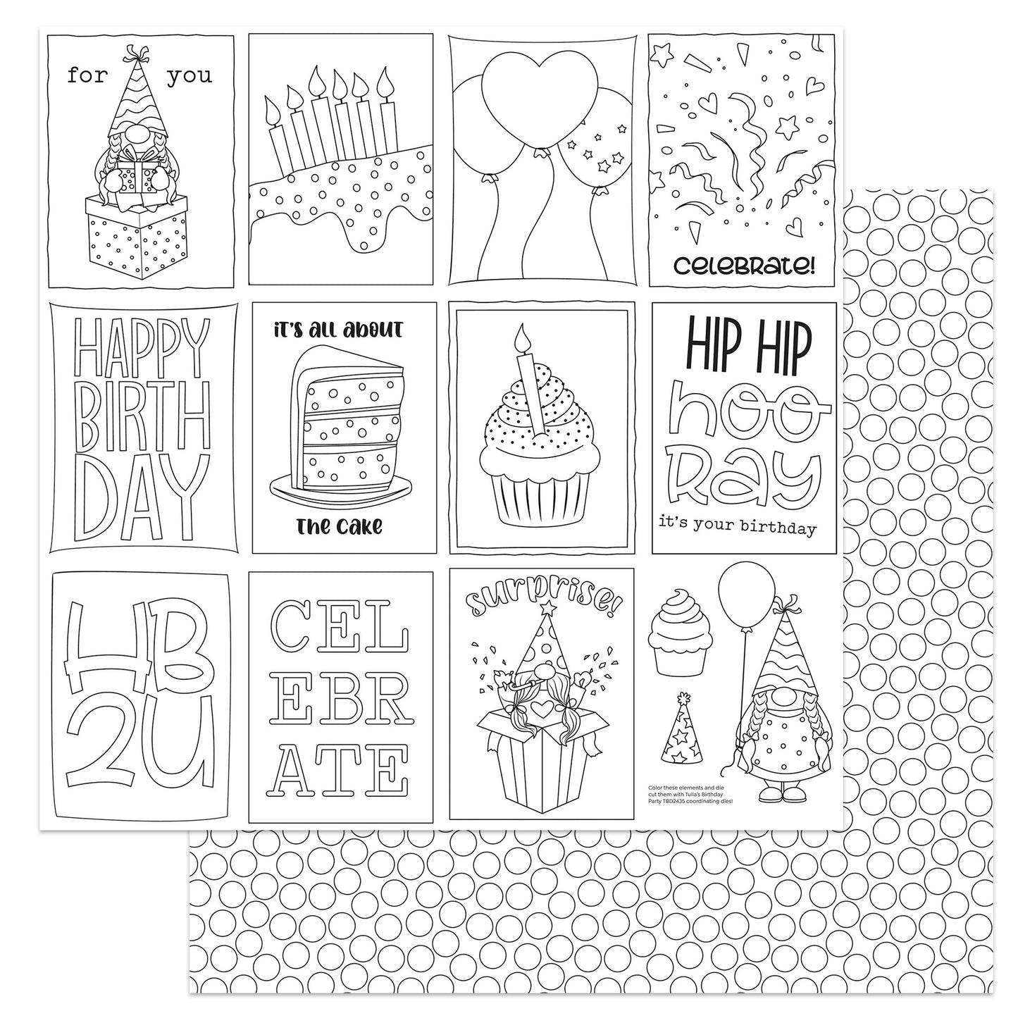 Tulla's Birthday Double-Sided Cardstock 12"X12"-Decorations