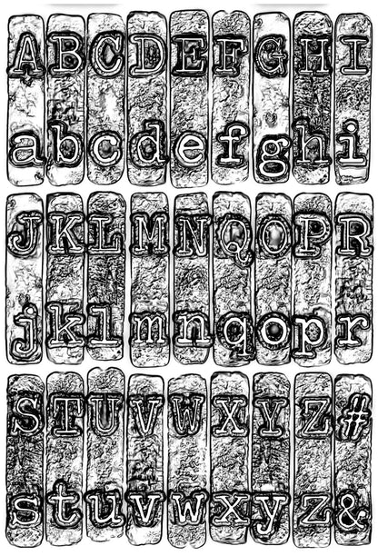Sizzix 3D Texture Fades Embossing Folder By Tim Holtz-Typewriter