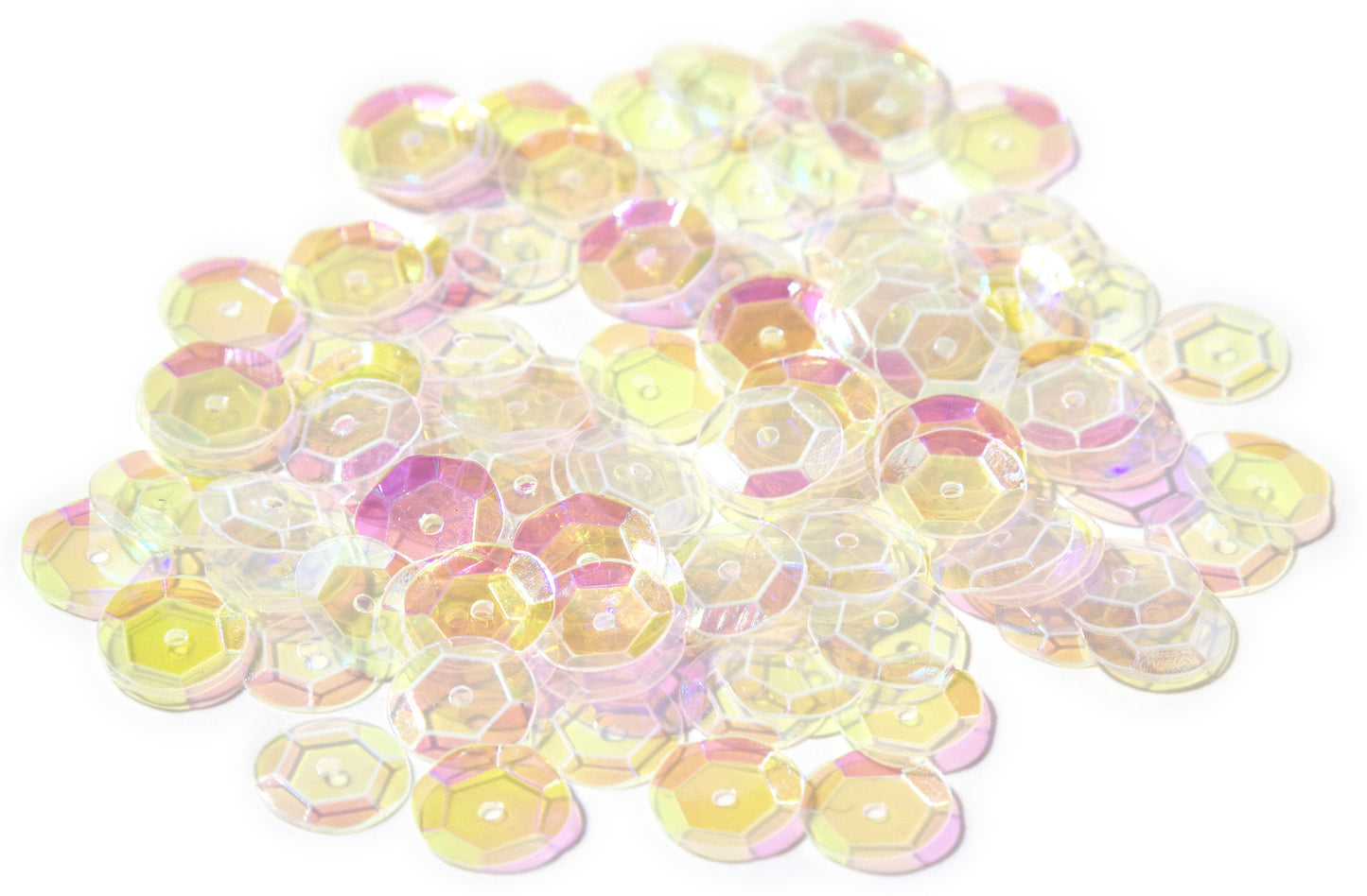 CousinDIY Cupped Sequins-Crystal Iridescent, 10mm 120/Pkg