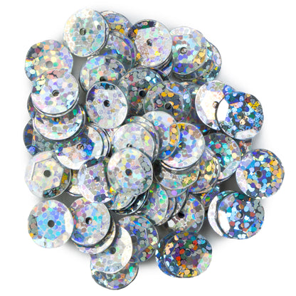 CousinDIY Cupped Sequins-Crystal Iridescent, 10mm 120/Pkg
