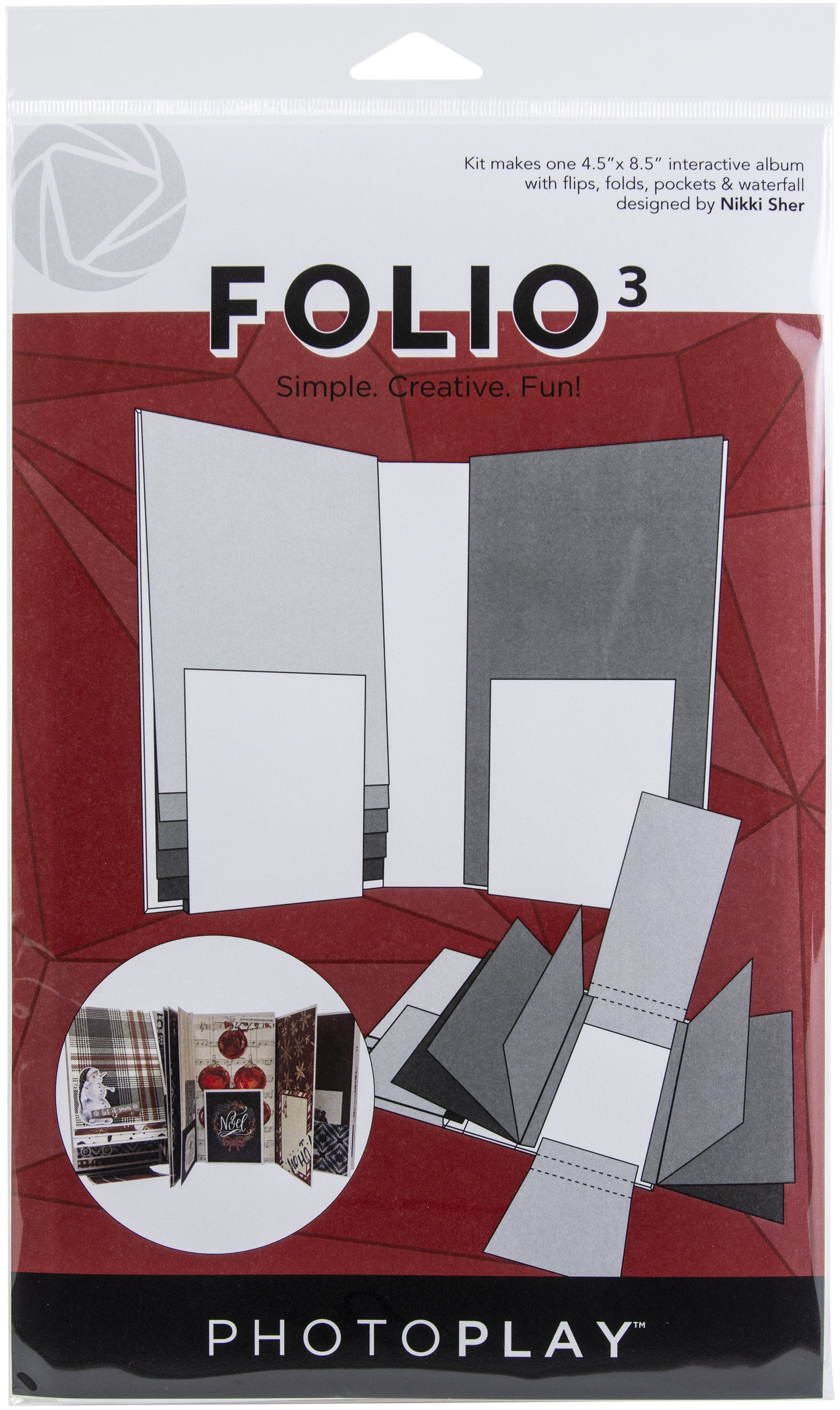 PhotoPlay Folio 4.5"X8.5"-White