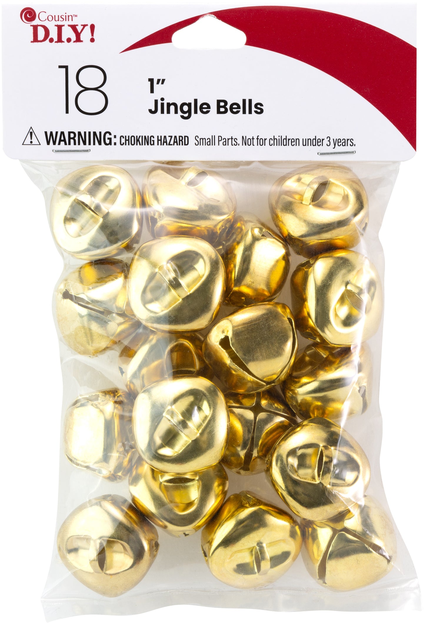 CousinDIY Jingle Bells 1" 18/Pkg-Gold