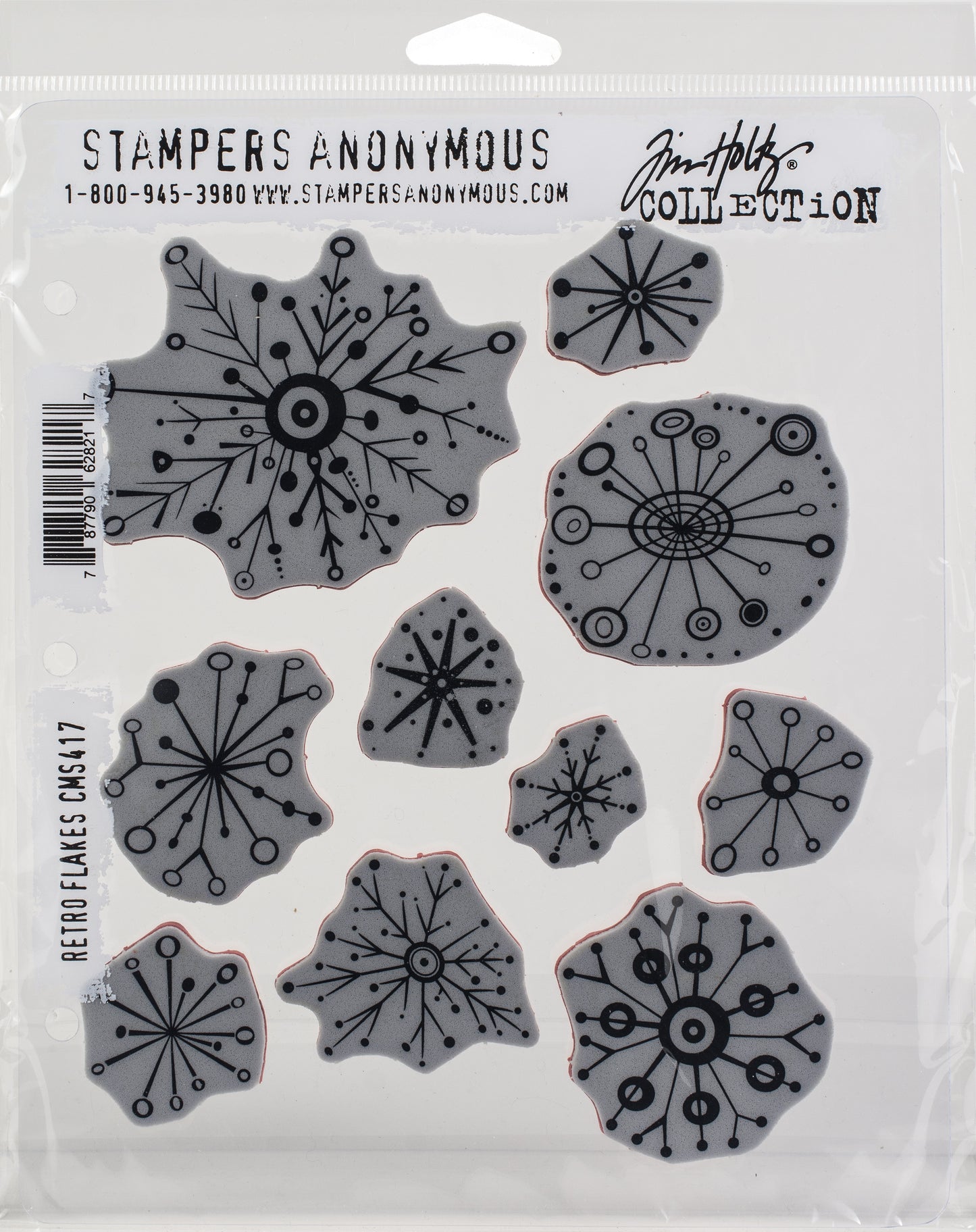 Tim Holtz Cling Stamps 7"X8.5"-