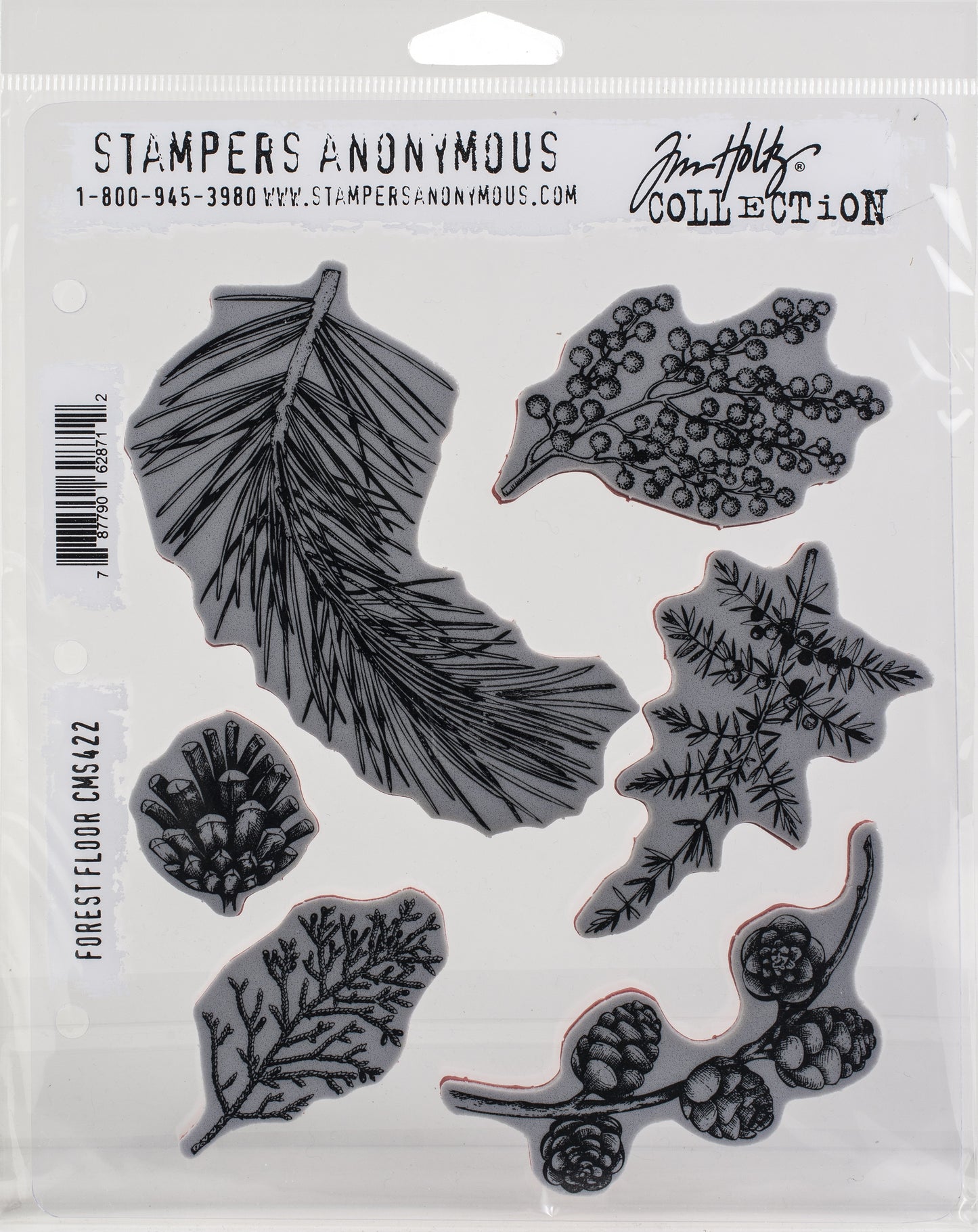 Tim Holtz Cling Stamps 7"X8.5"-