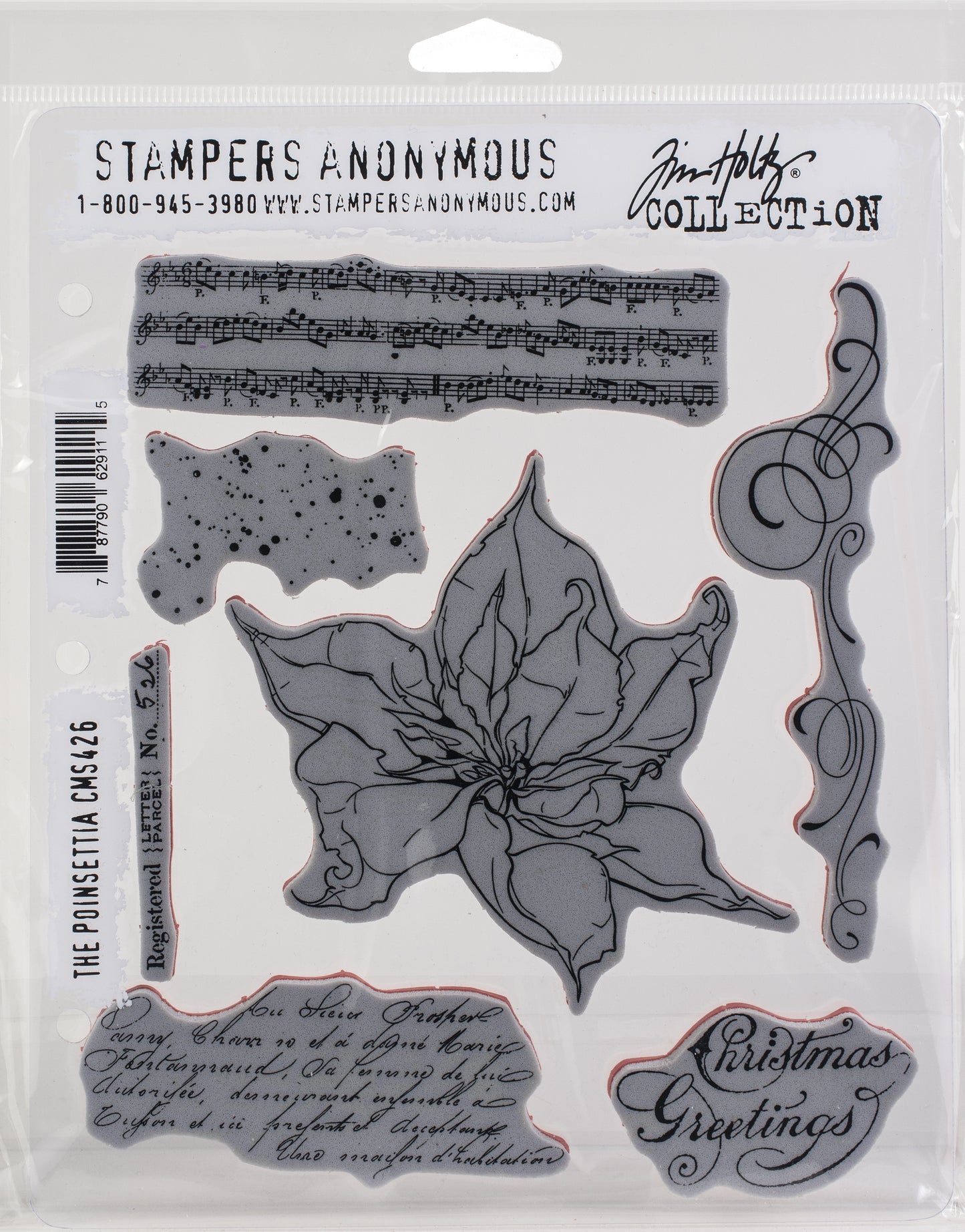 Tim Holtz Cling Stamps 7"X8.5"-