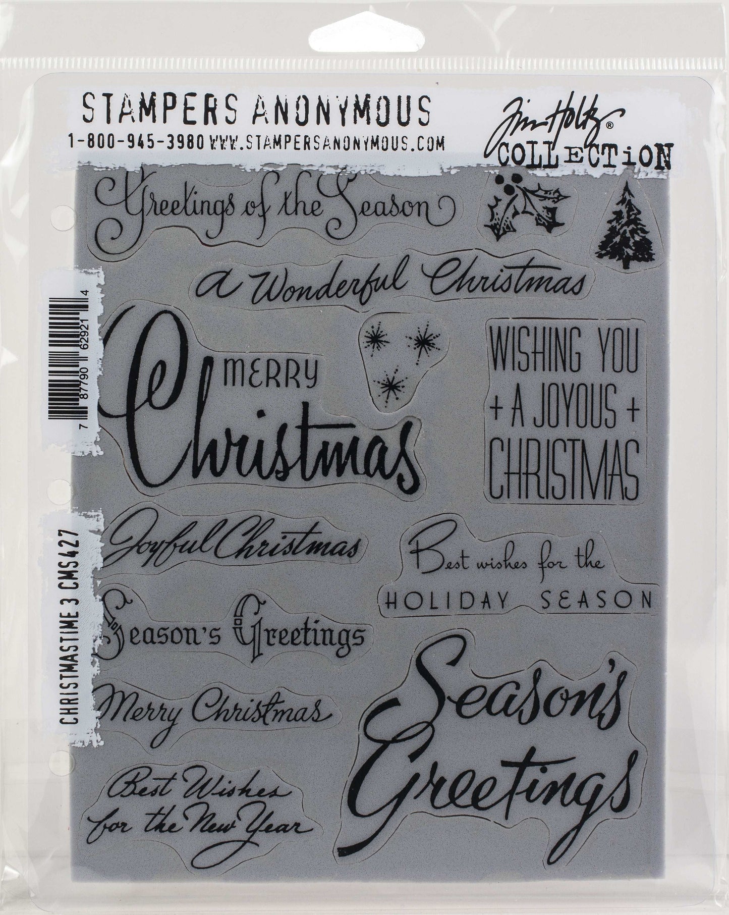 Tim Holtz Cling Stamps 7"X8.5"-