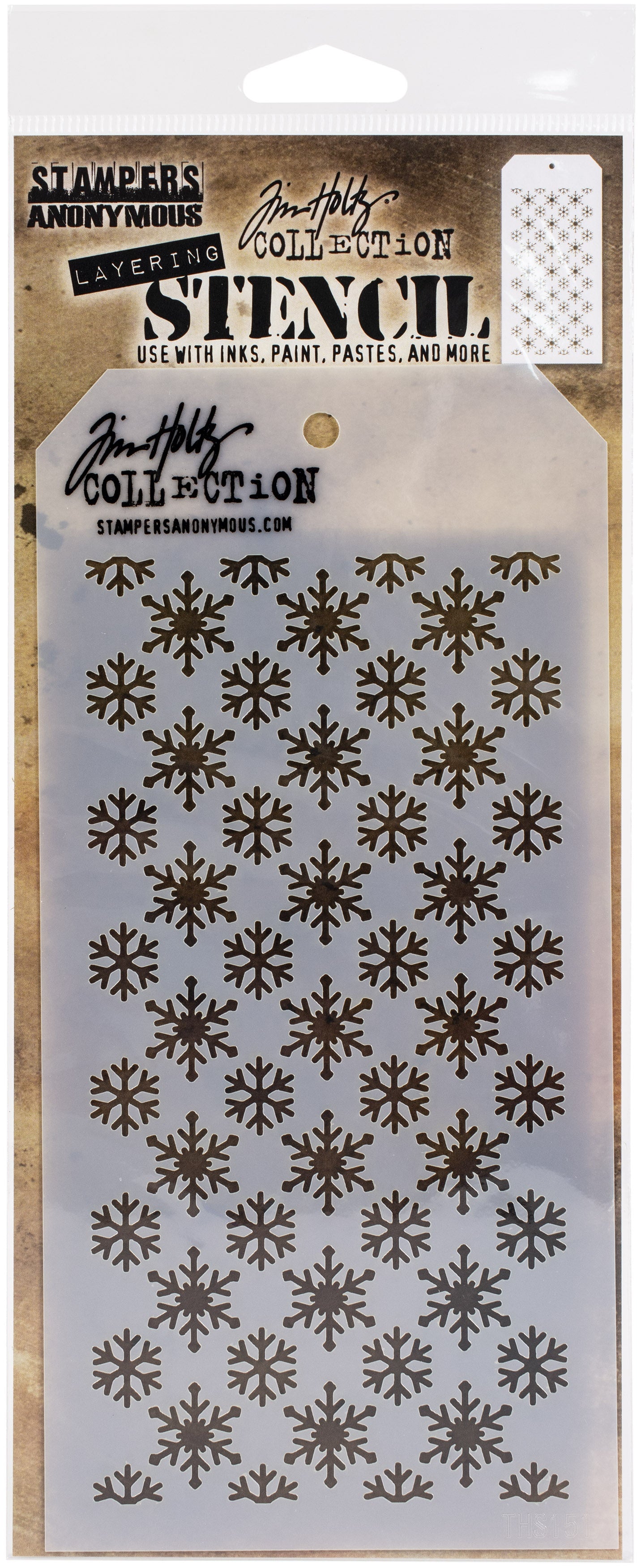 Tim Holtz Layered Stencil 4.125"X8.5"-Splatters