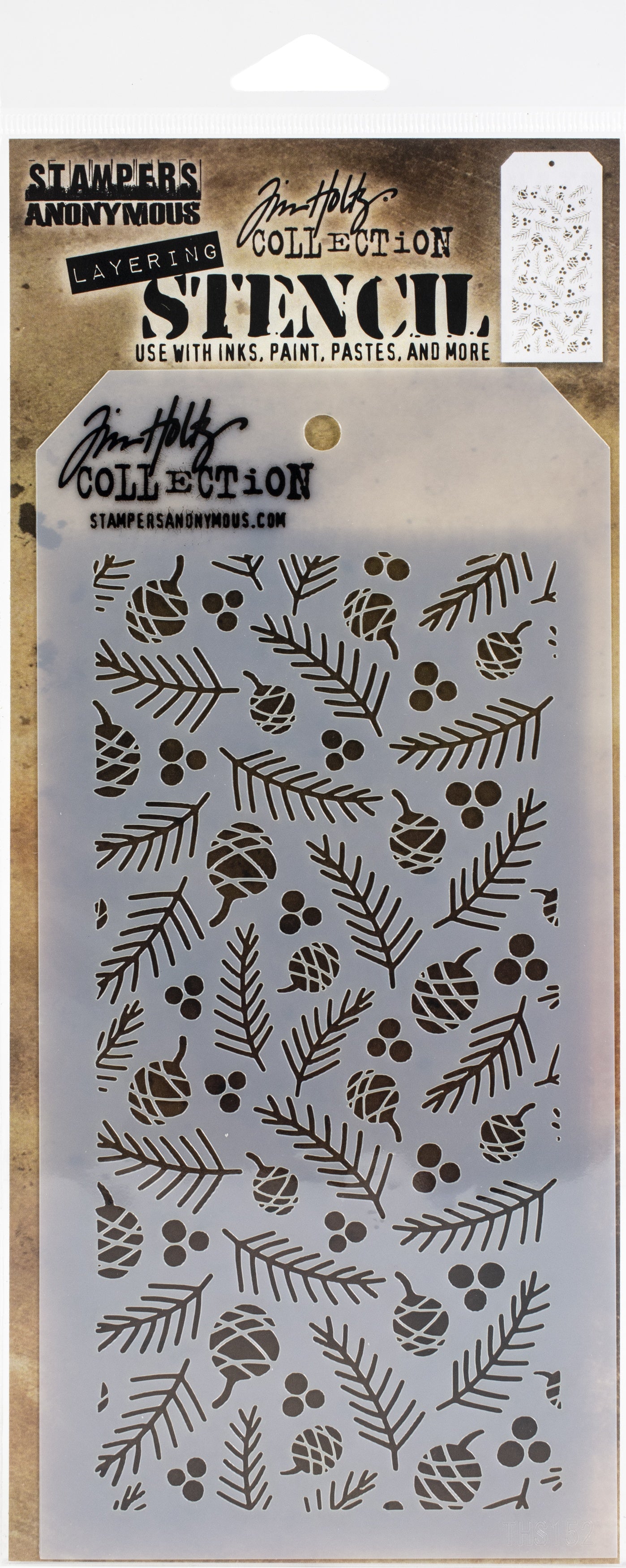 Tim Holtz Layered Stencil 4.125"X8.5"-Splatters