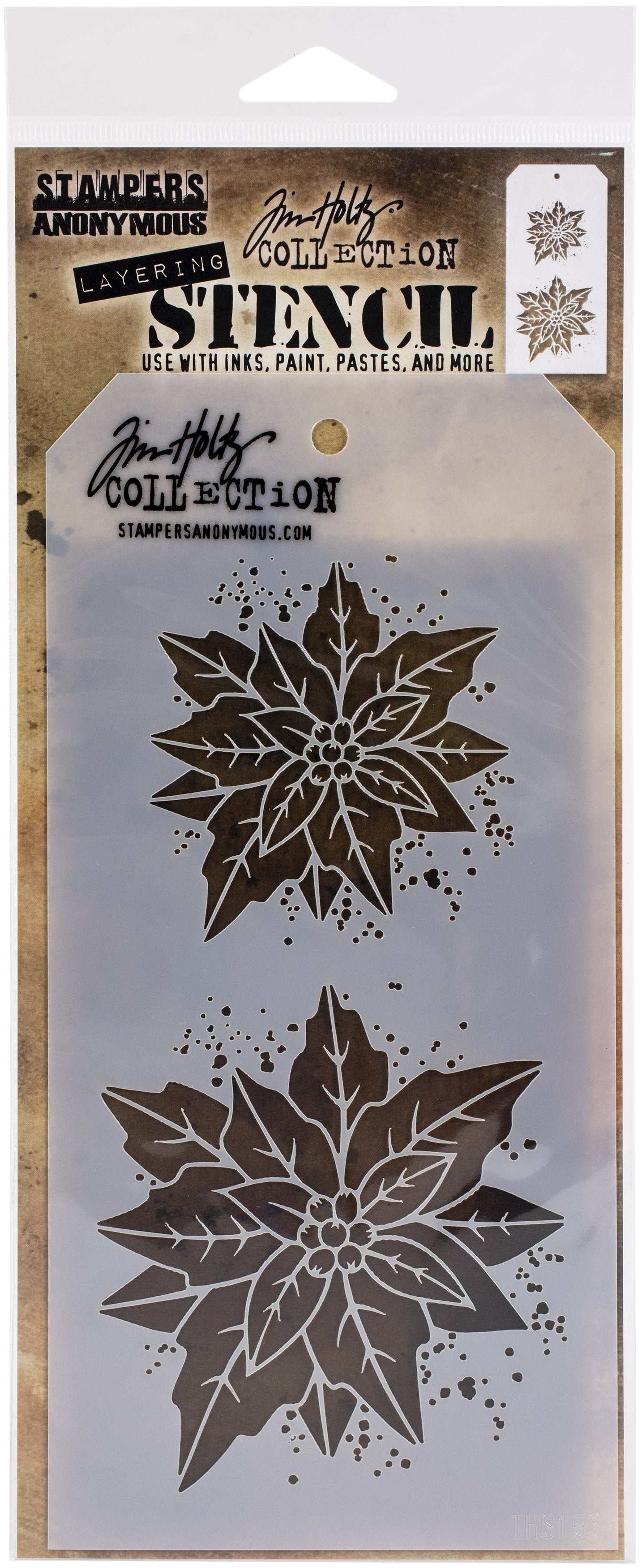 Tim Holtz Layered Stencil 4.125"X8.5"-Splatters