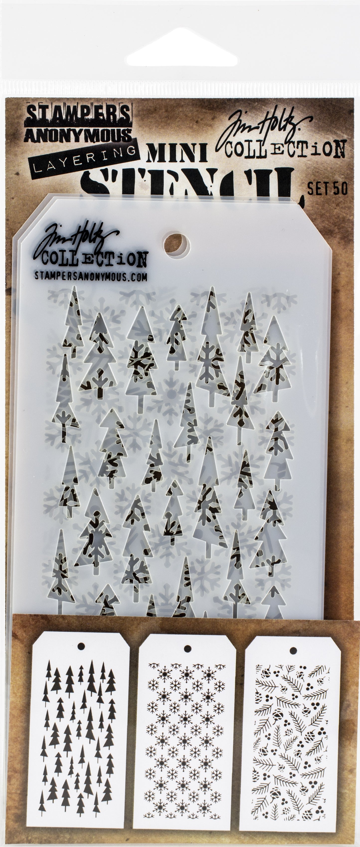 Tim Holtz Mini Layered Stencil Set 3/Pkg-Set #3