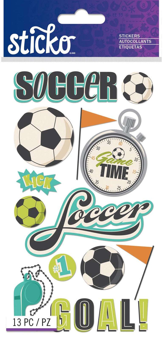 Sticko Stickers-Soccer Words & Icons