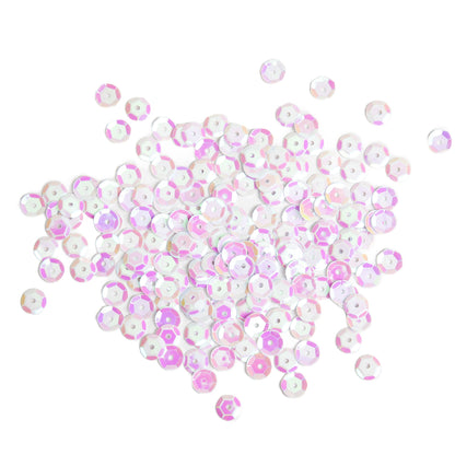 CousinDIY Cupped Sequins-White Iridescent, 8mm 200/Pkg