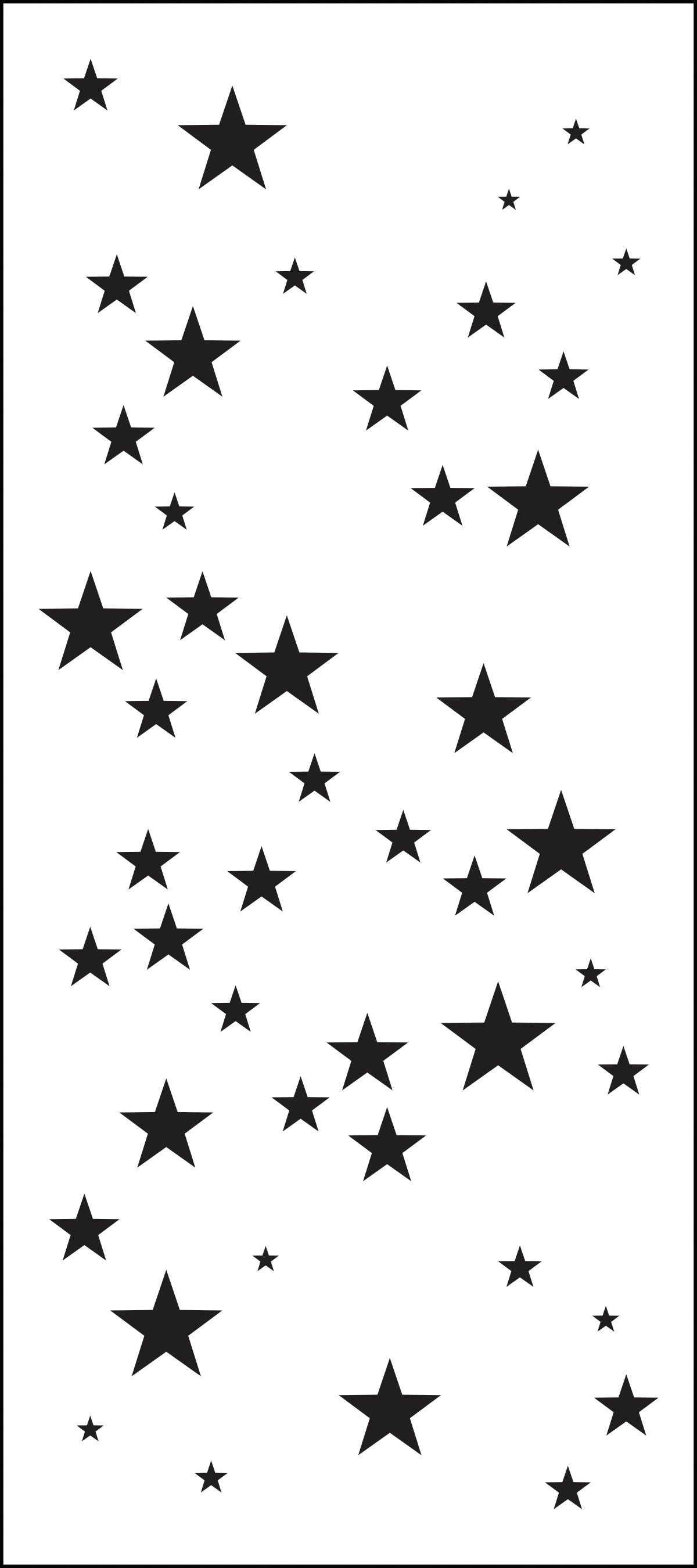 Crafter's Workshop Slimline Stencil 4"X9"-Star Sparkle