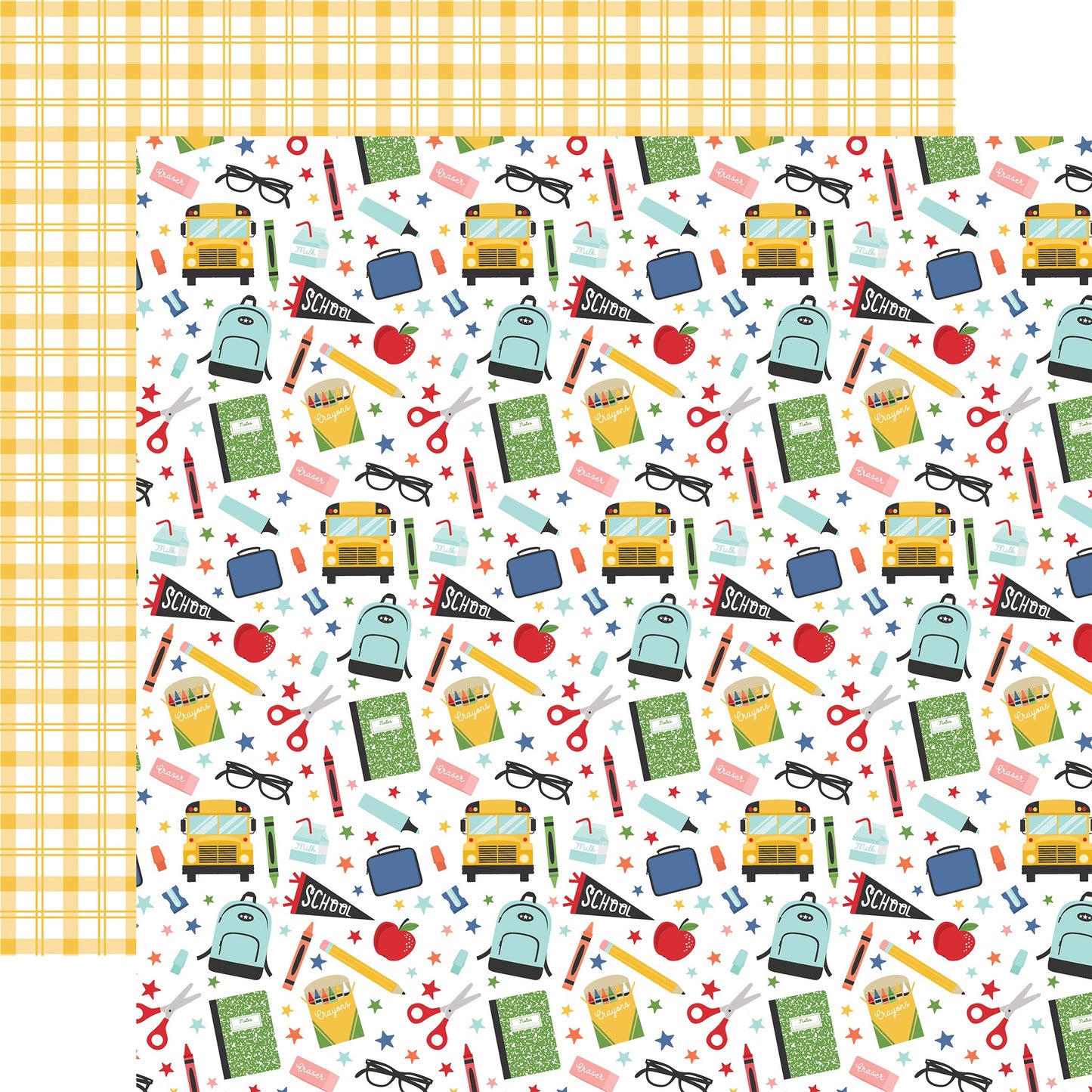 I Love School Double-Sided Cardstock 12"X12"-School Days