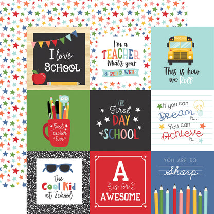 I Love School Double-Sided Cardstock 12"X12"-School Days