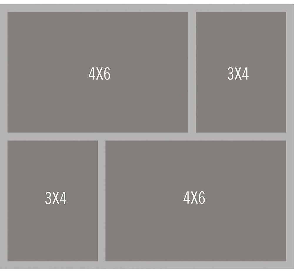 Simple Stories Simple Pages Page Template-(1) 2-3"X4" & 2-4"X6"